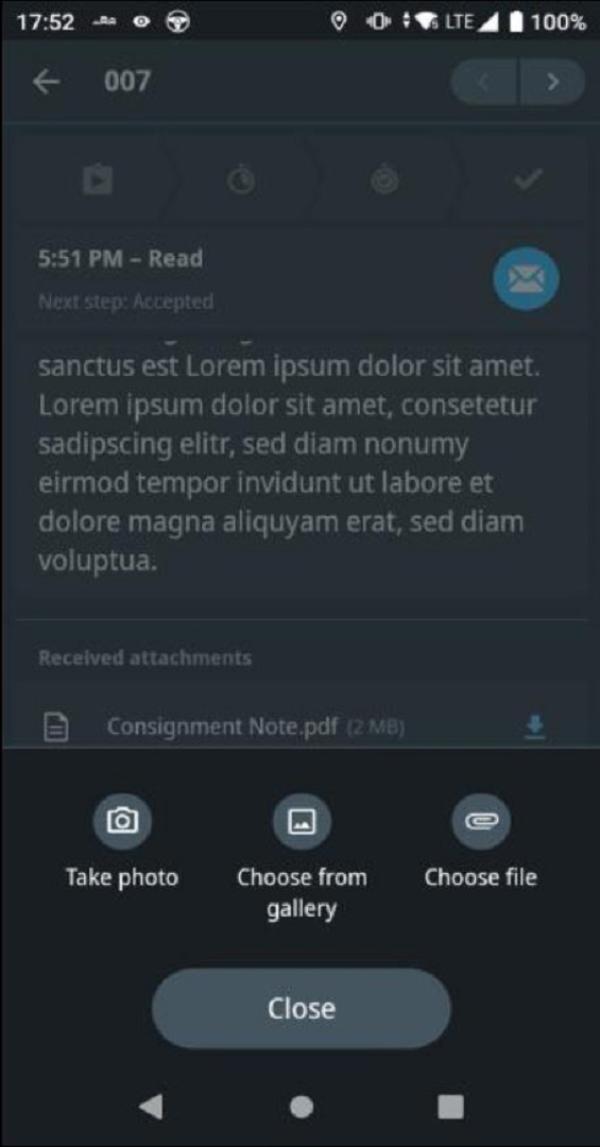 Work APP - Carica immagini e documenti